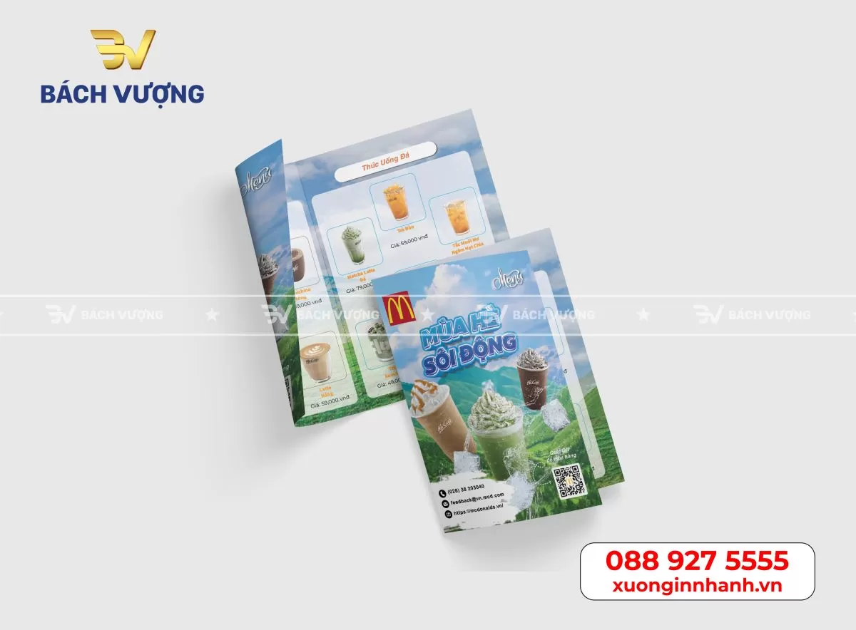 Dịch vụ in thực đơn đồ uống chuyên nghiệp tại Bách Vượng
