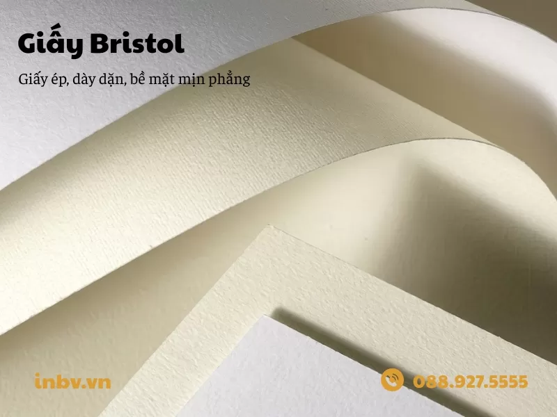 Giấy Bristol trong in ấn catalogue