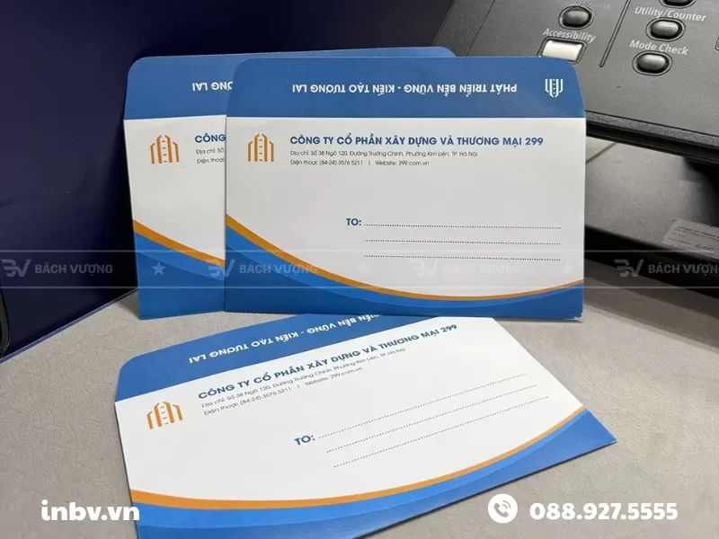 Mẫu phong b&igrave; khổ A5 cho doanh nghiệp x&acirc;y dựng