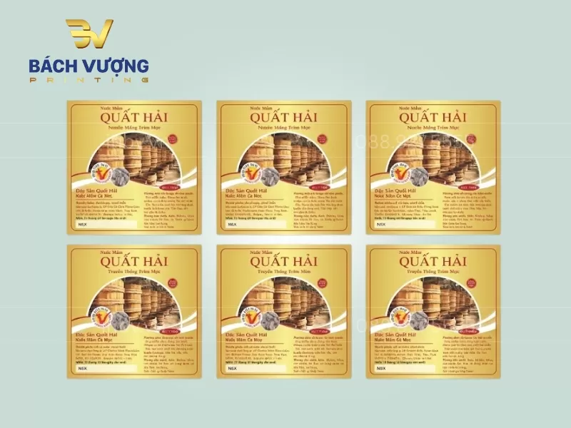 Mẫu tem decal giấy bế h&igrave;nh vu&ocirc;ng tại B&aacute;ch Vượng