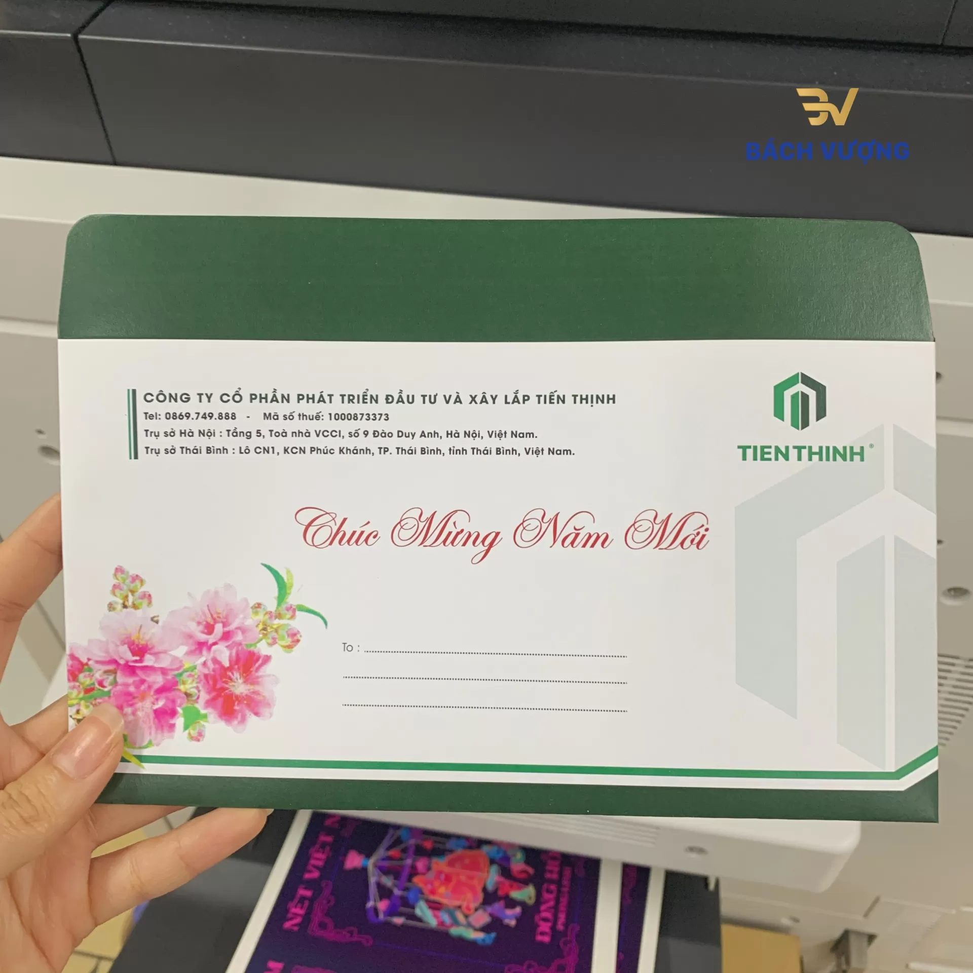 phong b&igrave; in khổ a5 mẫu ch&uacute;c mừng năm mới 