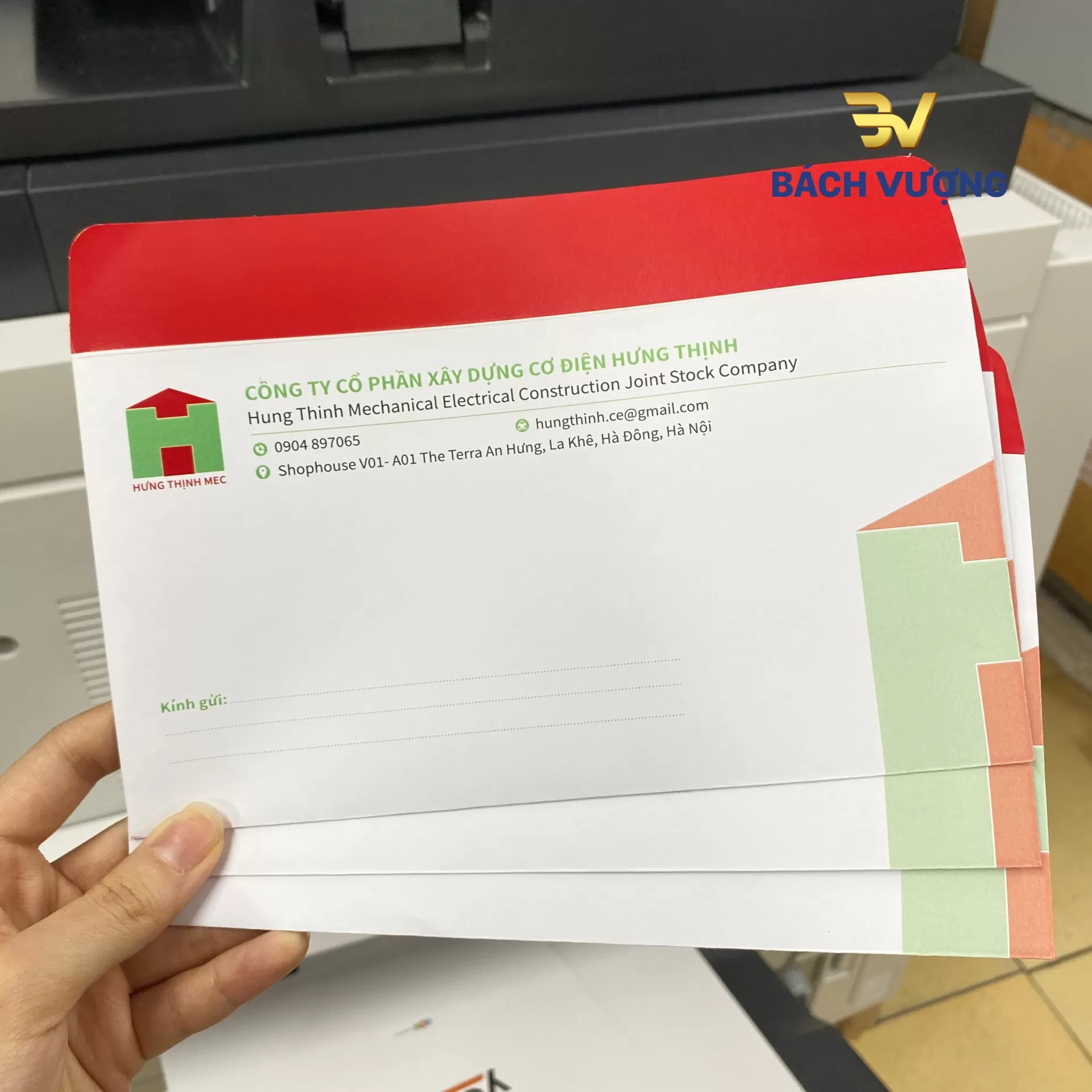 in phong b&igrave; mẫu c&ocirc;ng ty cơ điện 