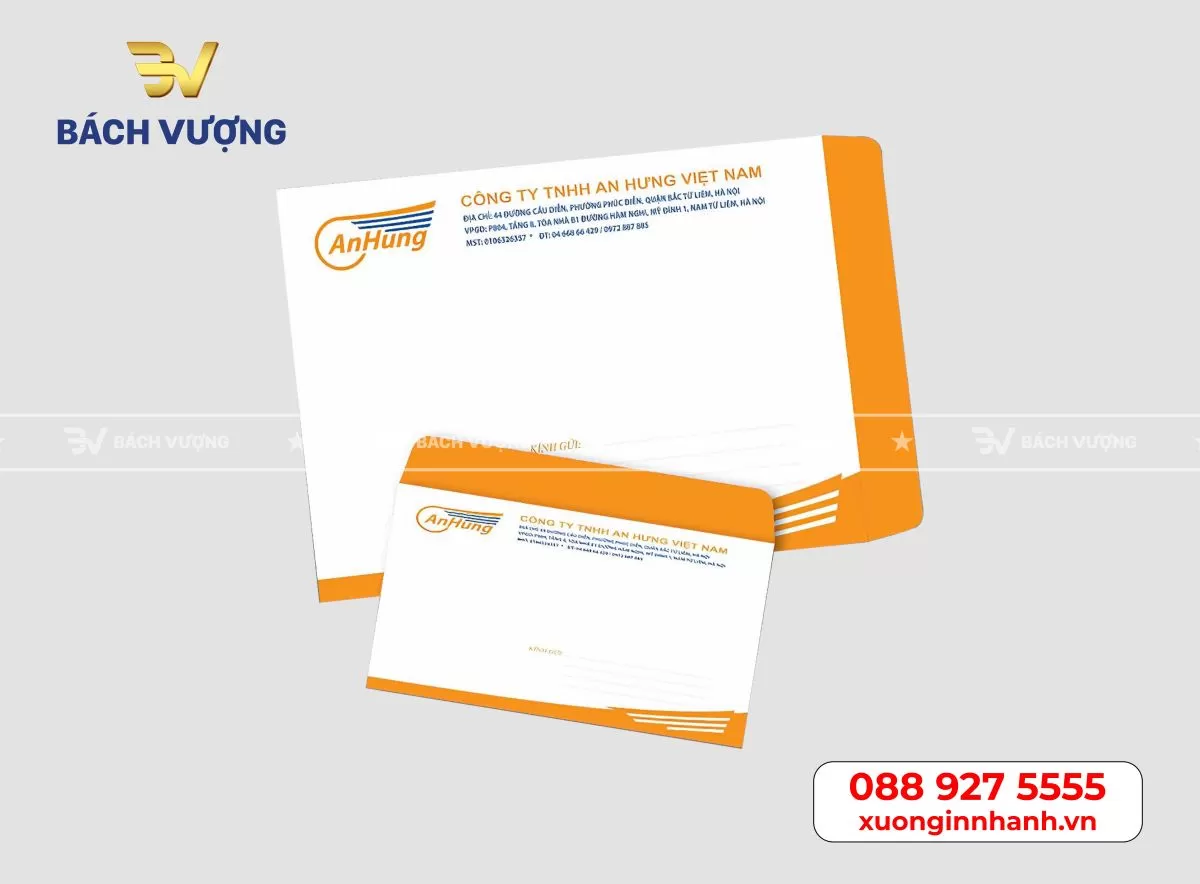 Mẫu phong b&igrave; đựng hồ sơ (phong b&igrave; khổ A4) tại B&aacute;ch Vượng