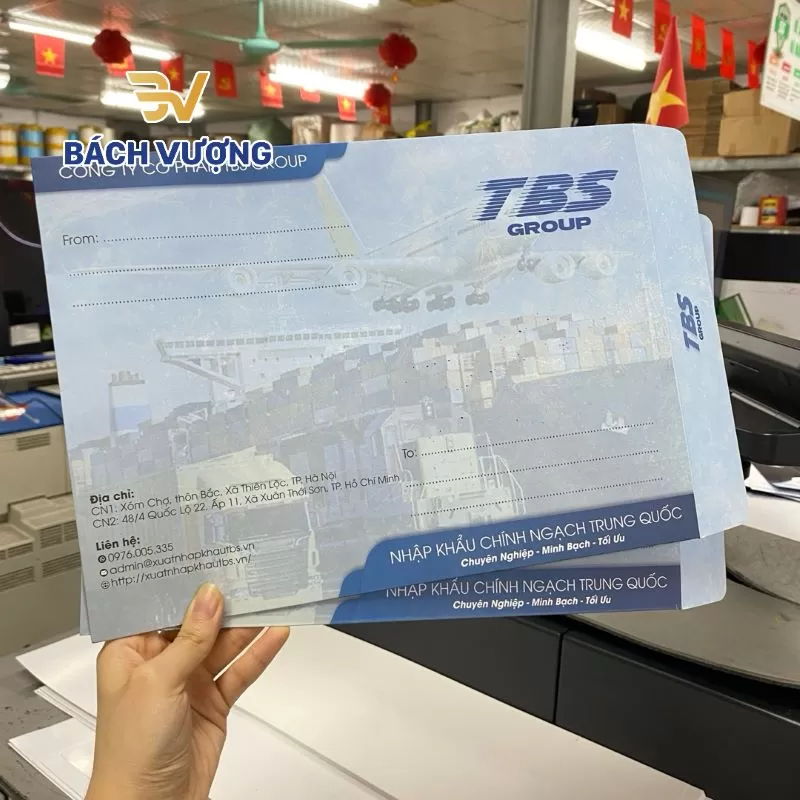 Mẫu phong b&igrave; đựng hồ sơ (phong b&igrave; khổ A4) tại B&aacute;ch Vượng