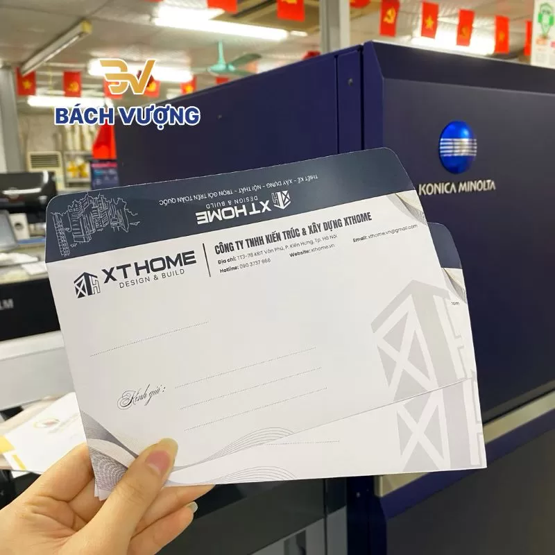In phong bì thư công ty tại Bách Vượng