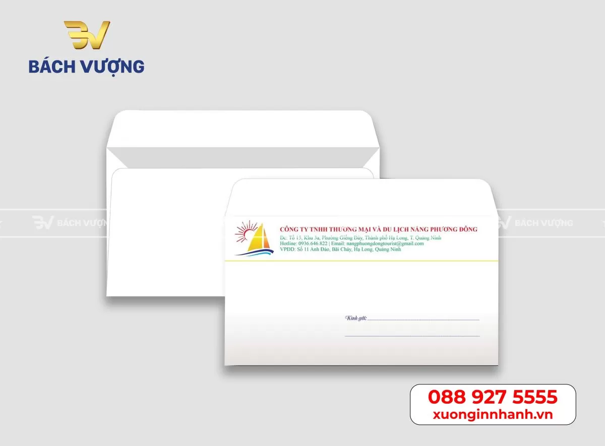 Mẫu phong b&igrave; c&ocirc;ng ty tối giản tại B&aacute;ch Vượng