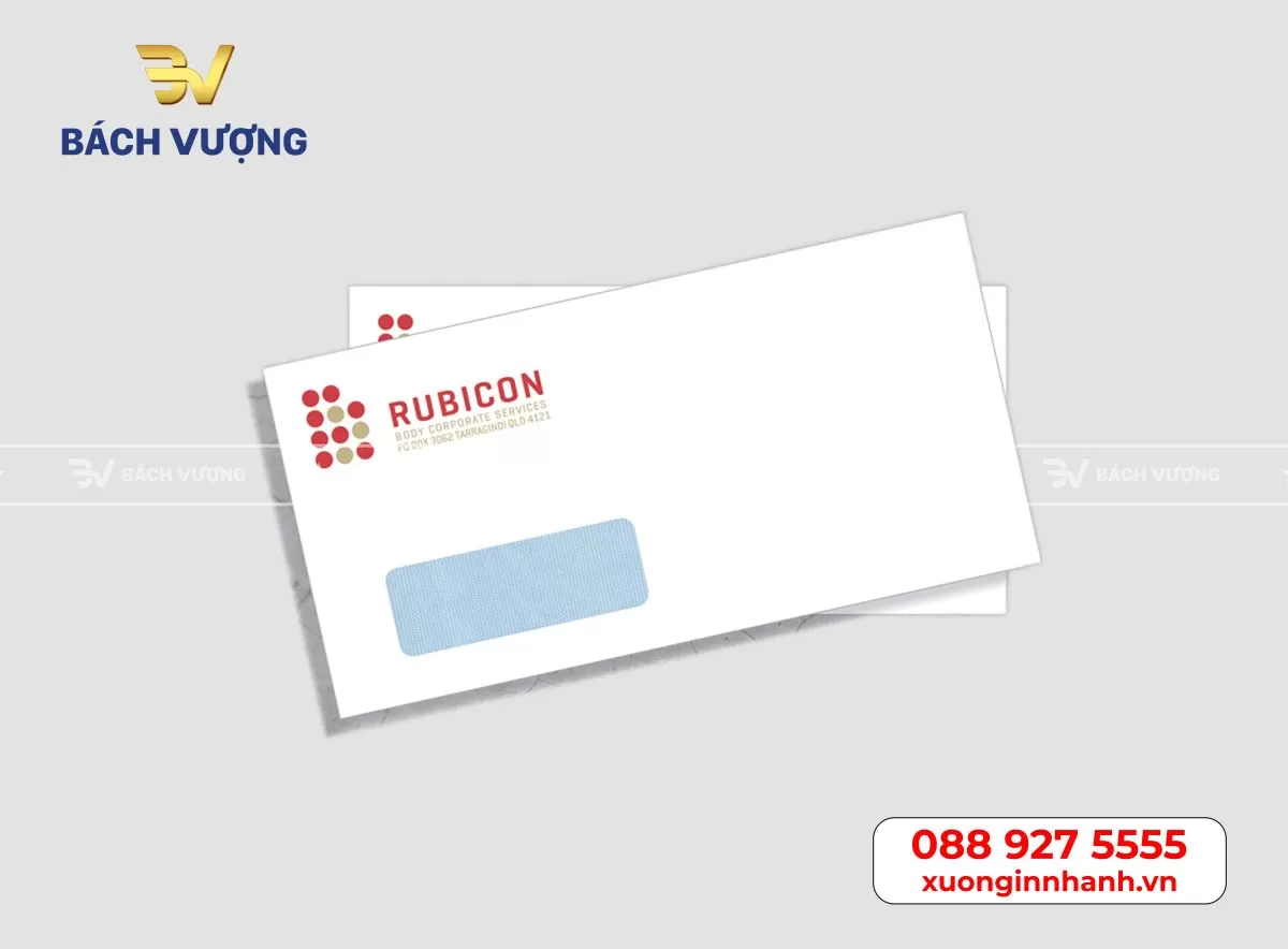 Mẫu phong b&igrave; c&ocirc;ng ty c&oacute; cửa sổ tại B&aacute;ch Vượng