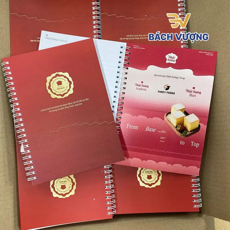 Sổ tay quà tặng in logo công ty - Bách Vượng