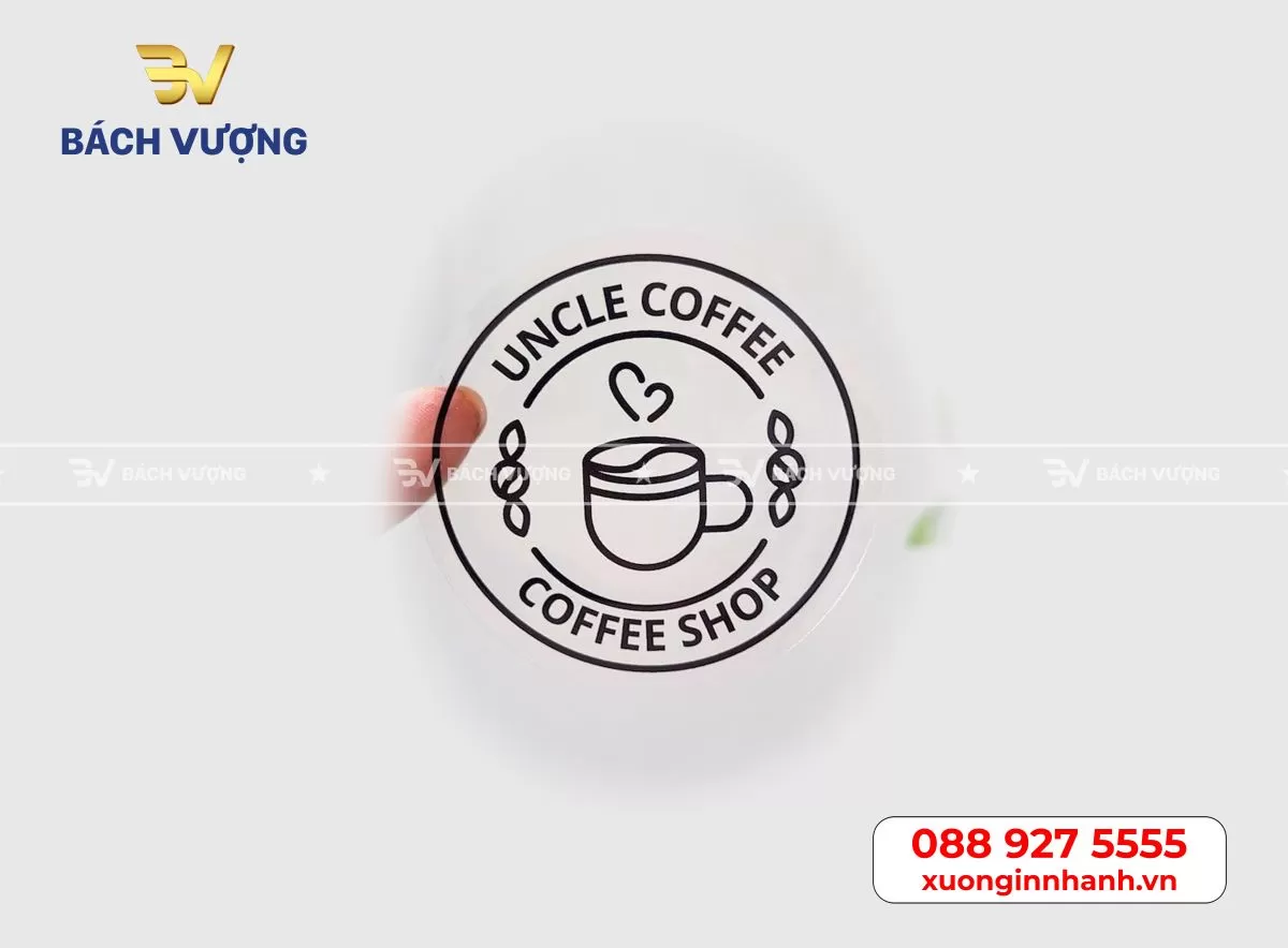 Mẫu tem dán chai trà sữa tại Bách Vượng