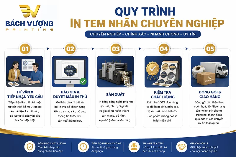 Quy tr&igrave;nh in tem nh&atilde;n tại B&aacute;ch Vượng Printing