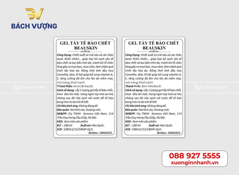 Xưởng in B&aacute;ch Vượng chuy&ecirc;n tem nh&atilde;n giấy gi&aacute; rẻ tại H&agrave; Nội