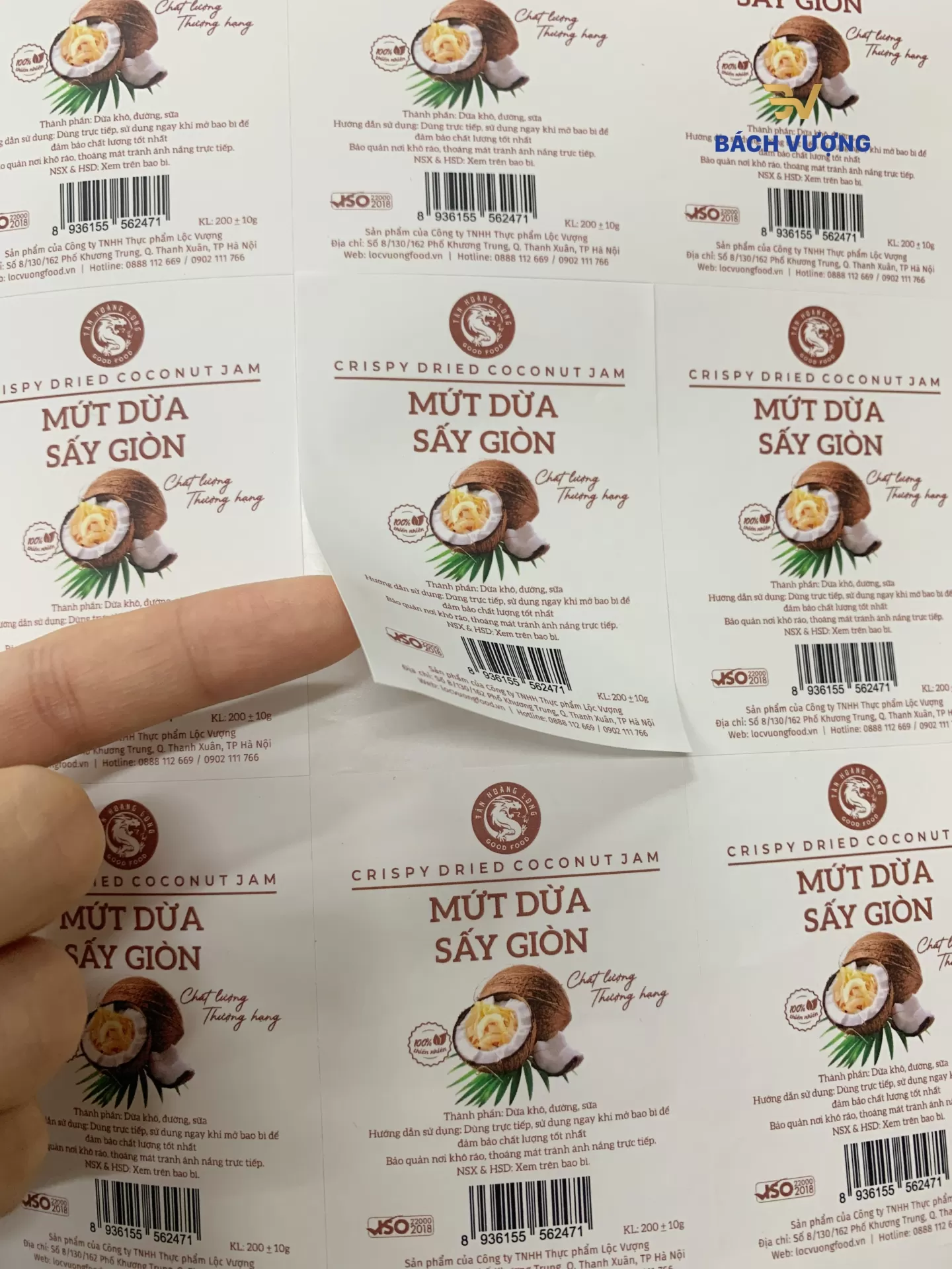 tem nhãn decal giấy hình chữ nhật