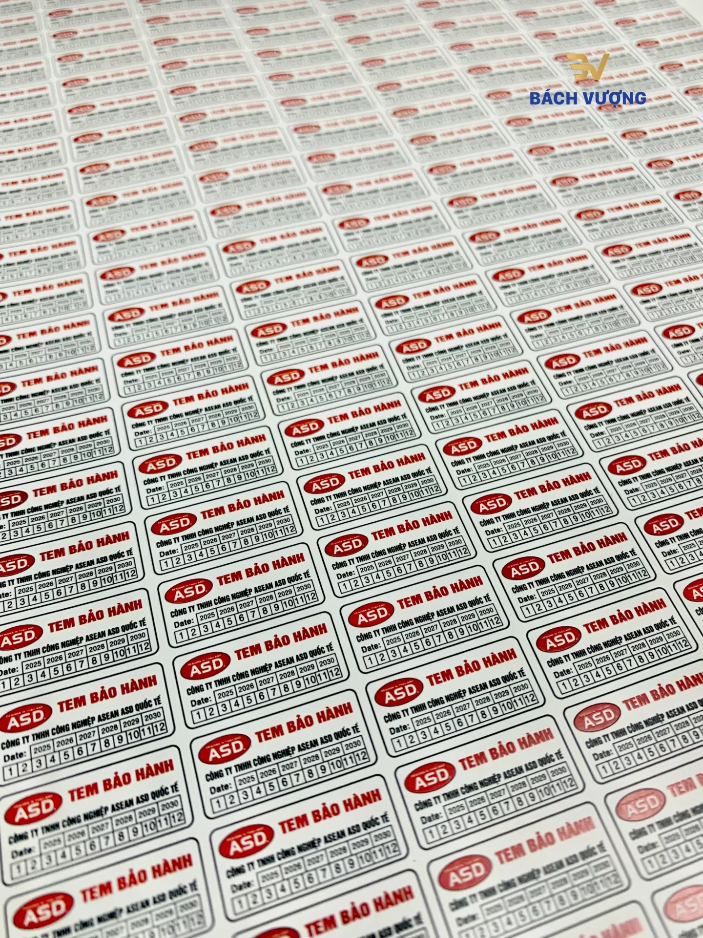 tem nhãn decal vỡ bảo hành