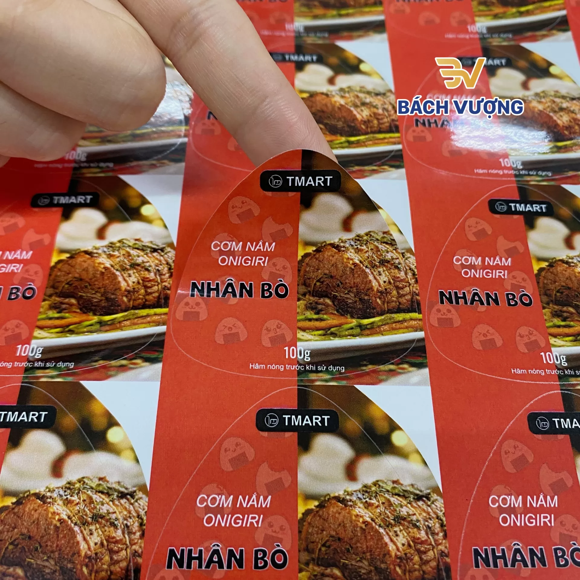 tem nhãn decal nhựa phụ hợp ngành ăn uống