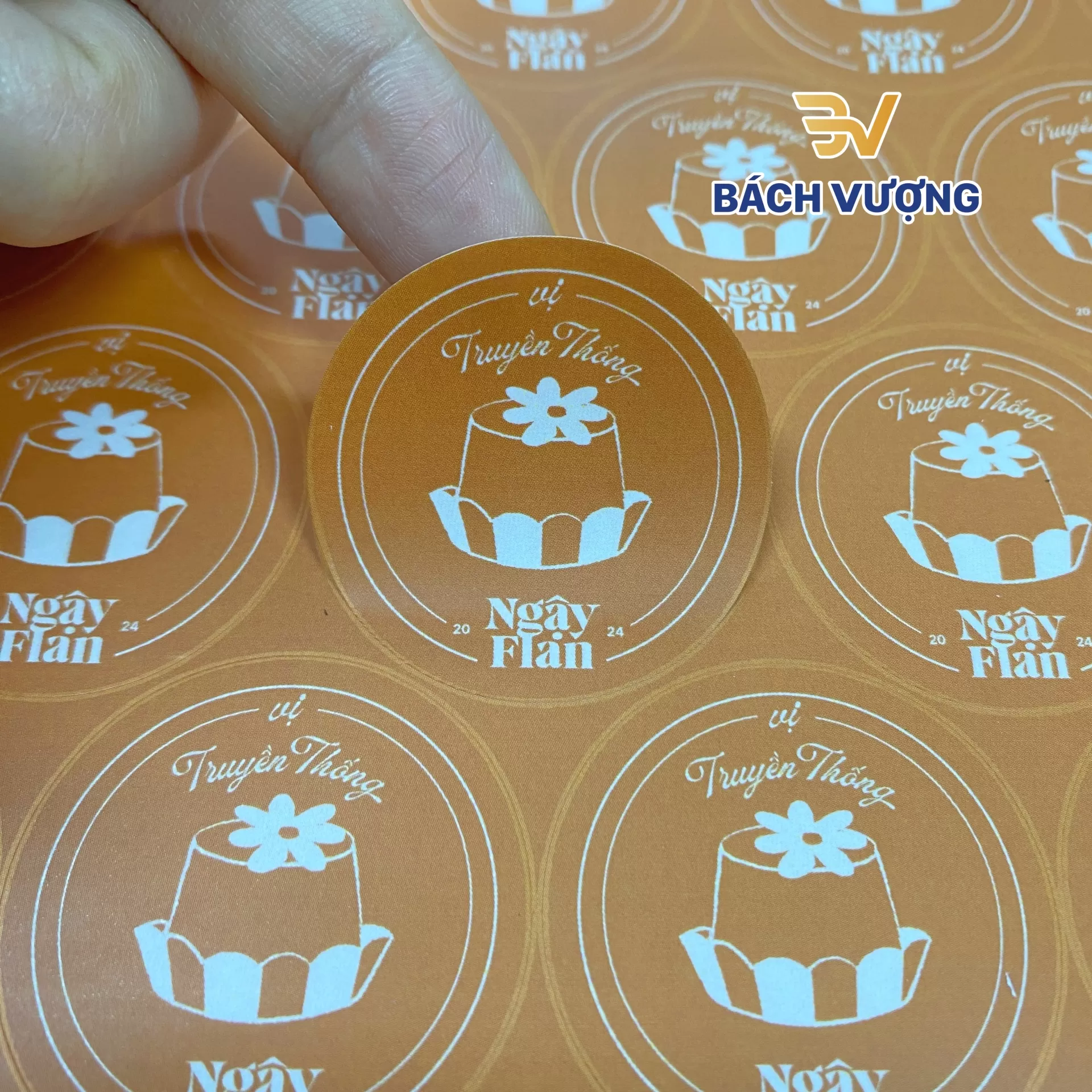 tem nhãn decal giấy bế hình tròn đẹp