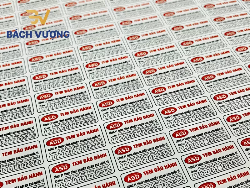 Các yếu tố ảnh hưởng đến độ bám dính của tem bảo hành