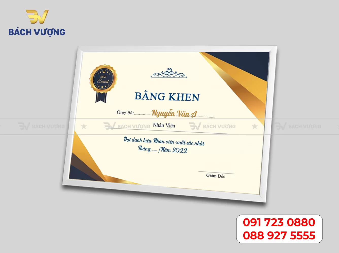 Mẫu giấy khen, chứng chỉ 15