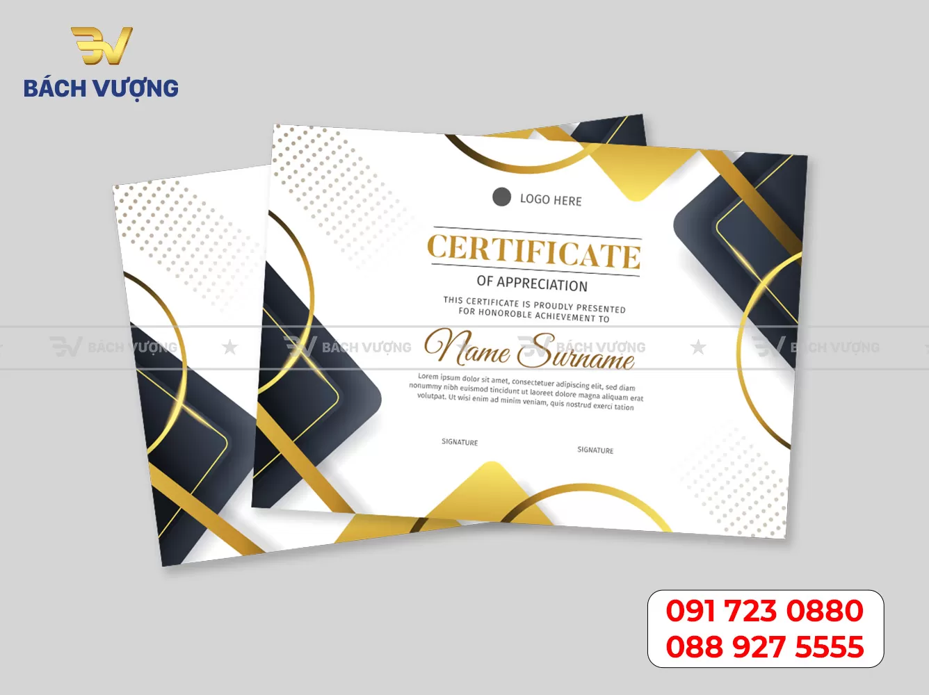 Mẫu giấy khen, chứng chỉ 15