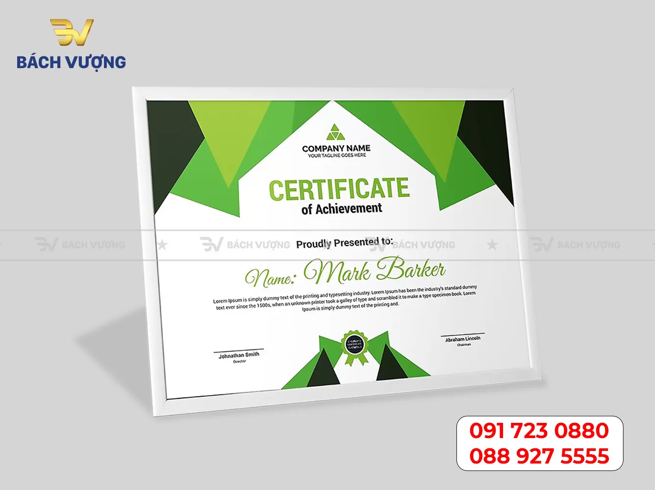 Mẫu giấy khen, chứng chỉ 08