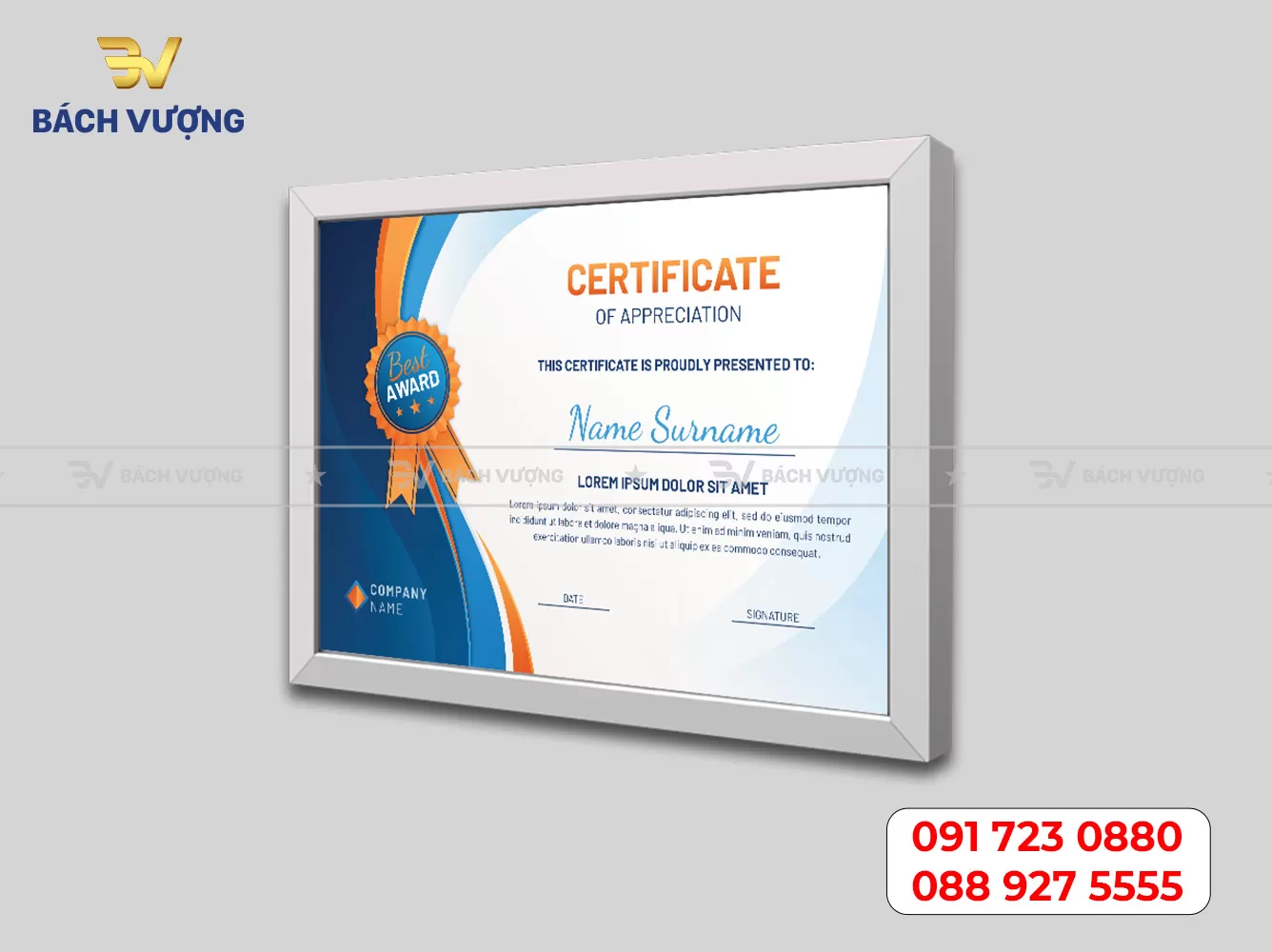 Mẫu giấy khen, chứng chỉ 07