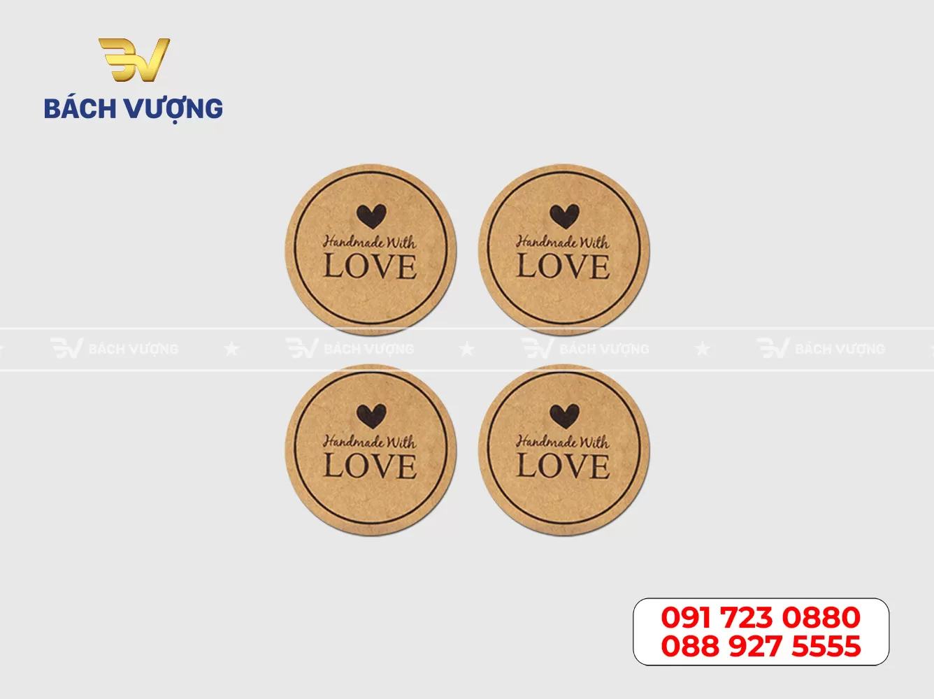 in decal giấy kraft số lượng ít