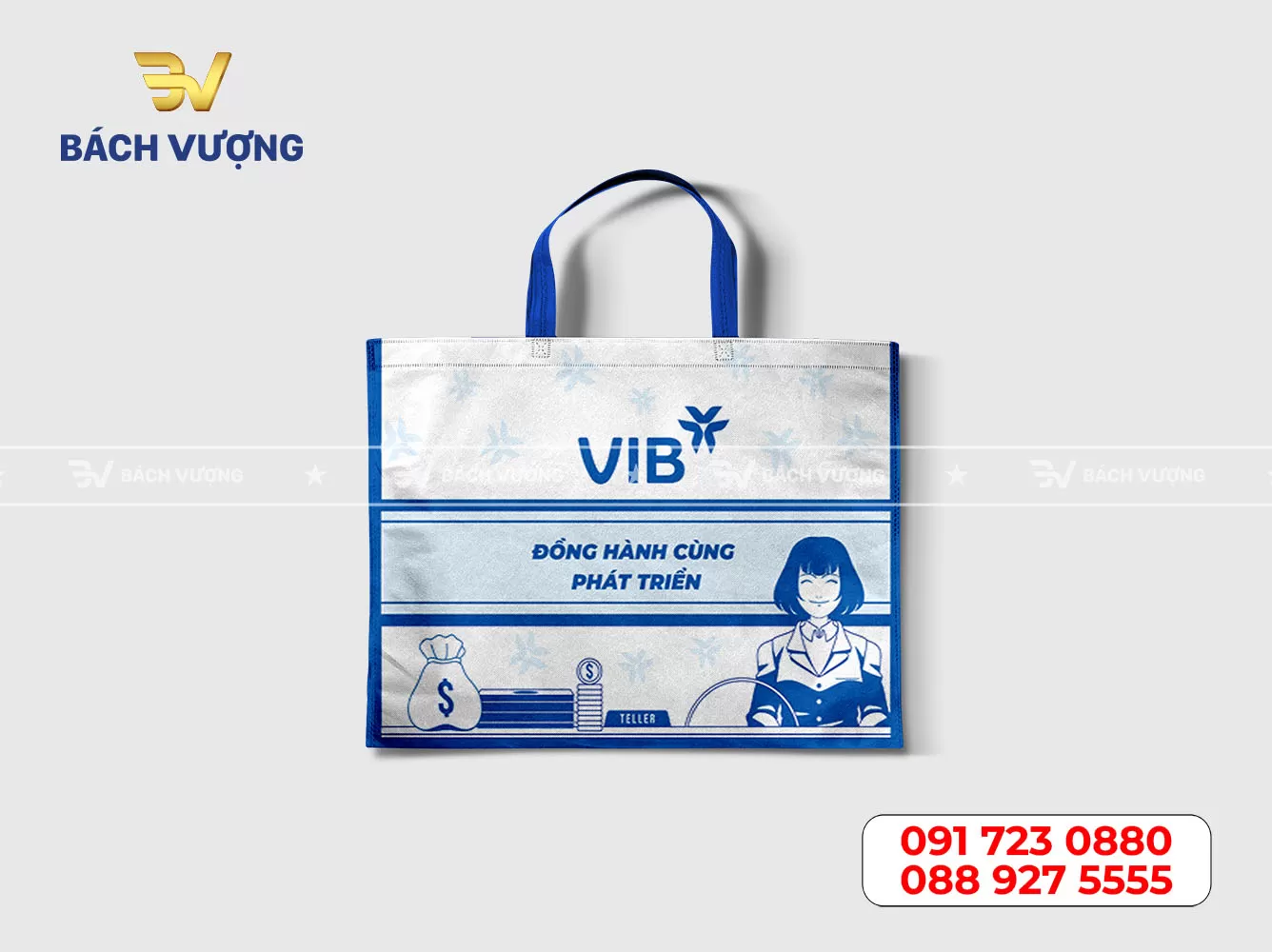 in túi vải không dệt ngân hàng