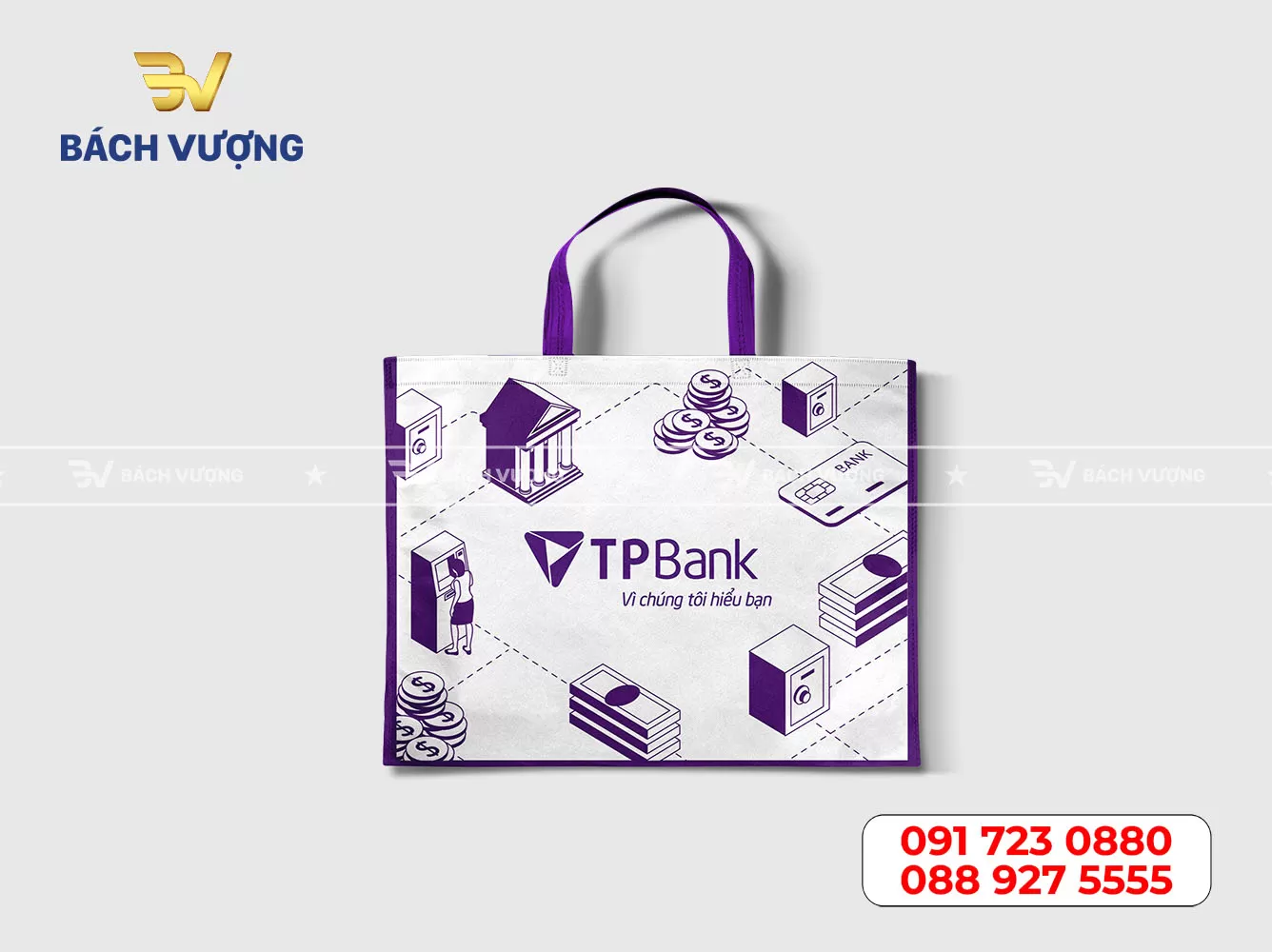 in túi vải không dệt ngân hàng