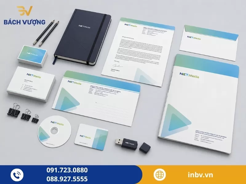 Bộ nhận diện thương hiệu văn phòng bao gồm những gì?