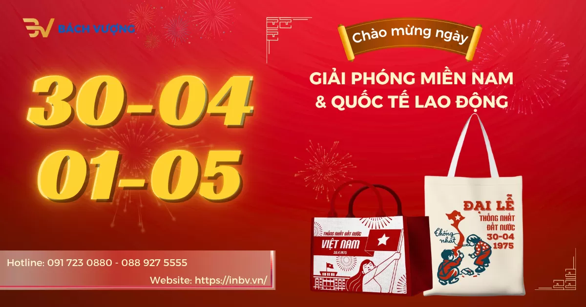Các mẫu túi vải ý nghĩa dịp lễ 30/04 - 01/05 tại Bách Vượng
