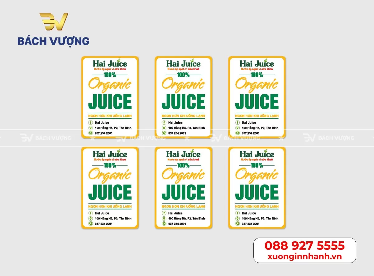 In decal dán chai trà sữa, cà phê mang đi (take away)