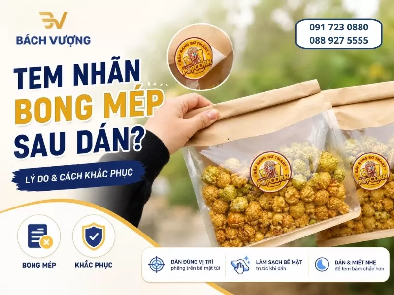 Vì sao tem nhãn bị bong mép sau khi dán và cách khắc phục