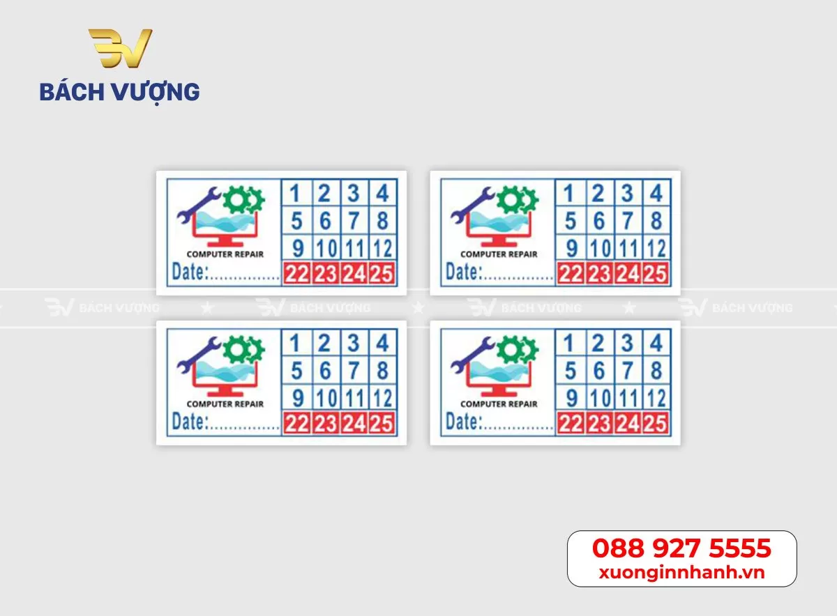 In tem bảo hành chuyên nghiệp giá rẻ tại Hà Nội