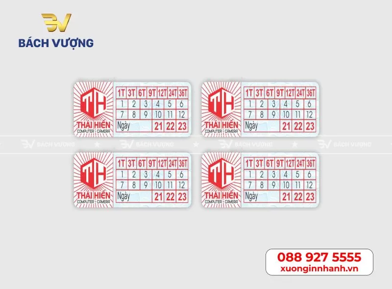 50+ Mẫu Tem Bảo Hành chất lượng, chuyên nghiệp - Xưởng In Bách Vượng