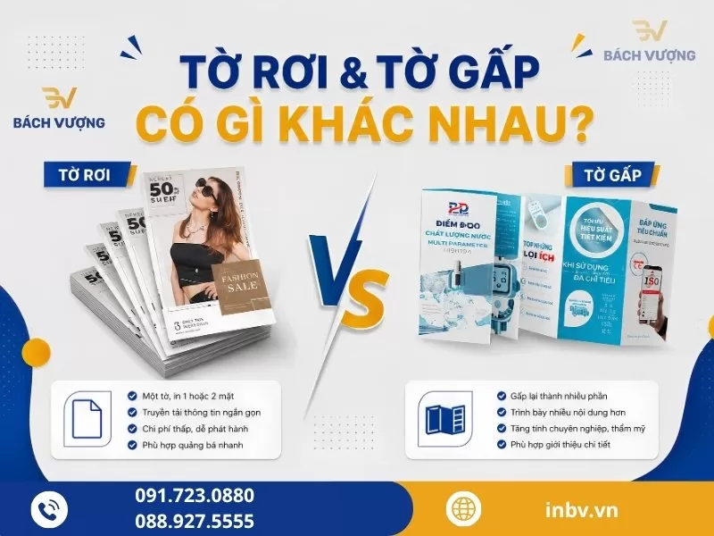 Tờ rơi & tờ gấp có gì khác nhau?